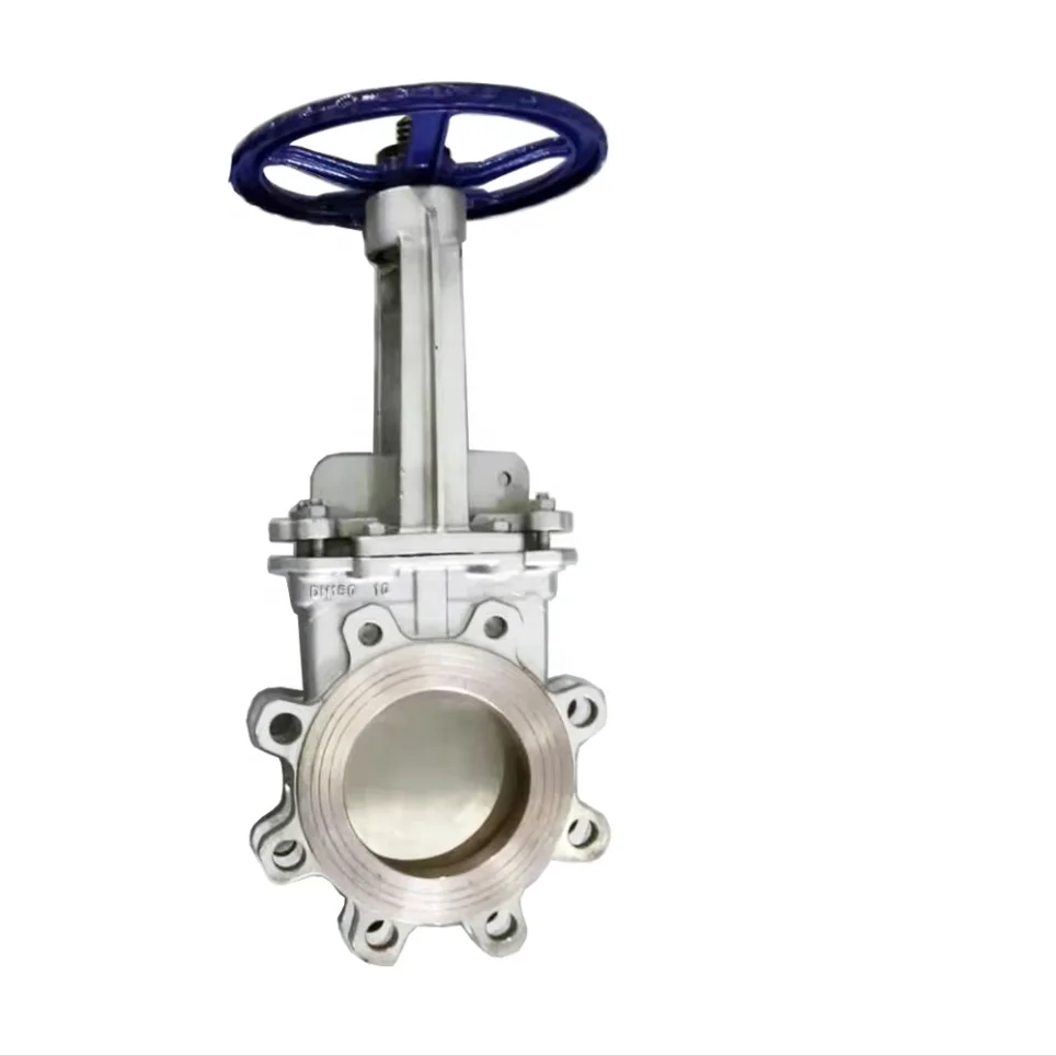 API PN10 PN16 Wafer Knife Gate Valve Cast Steel 304 Stainless Steel Slag Discharge Mud Knife Gate Valve