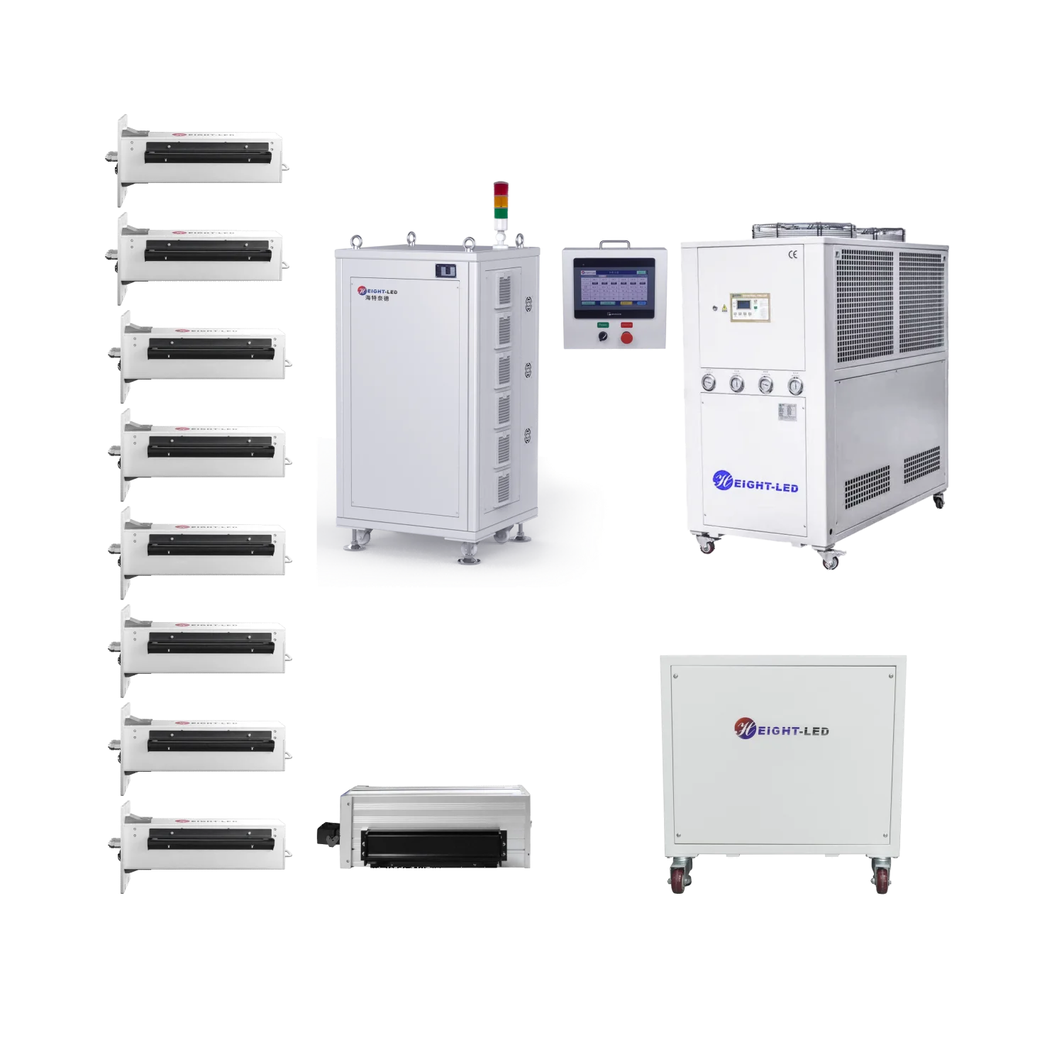 PLC control UV LED curing for flexo press narrow web printing ink drying