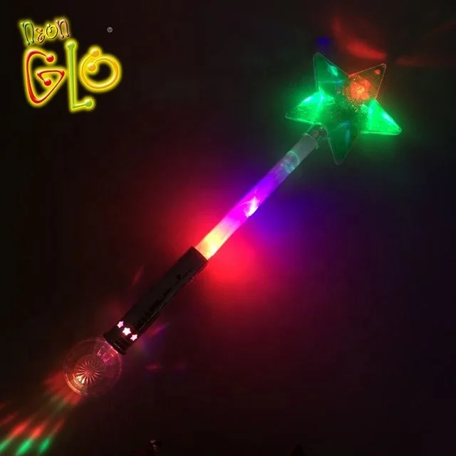 Hot Sales Light Up Wand With Star Shape  Beauty Disco Ball LED Stick Fashion In Party
