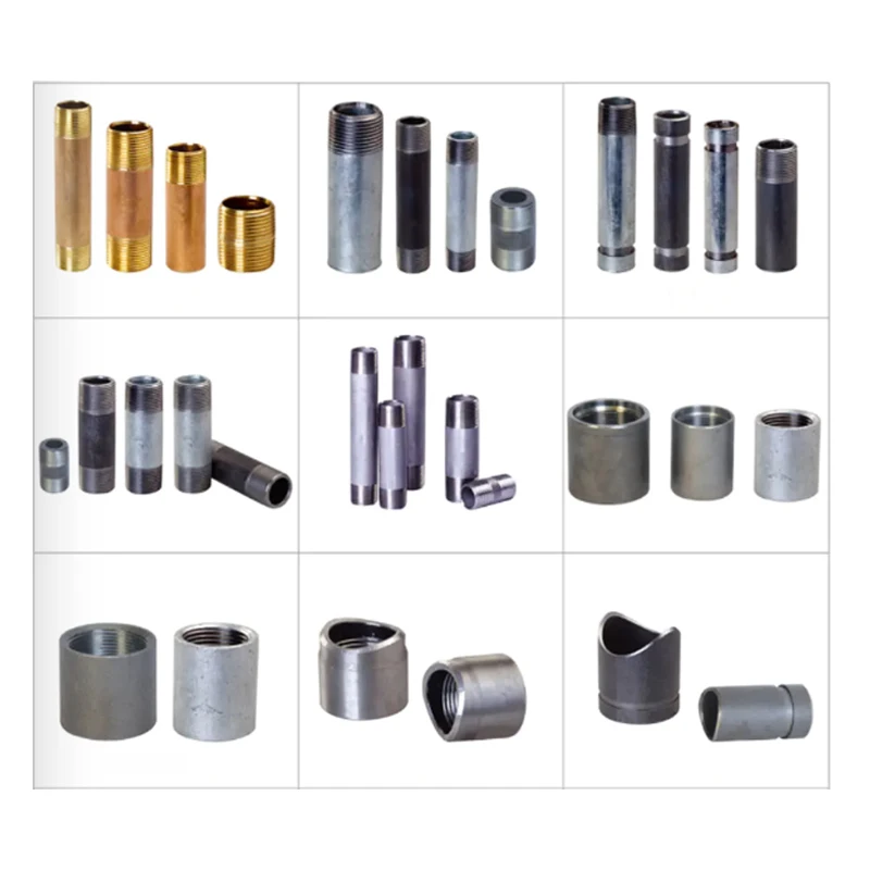 nipple pipe fittings galvanized thread male end nipple for plumber materials