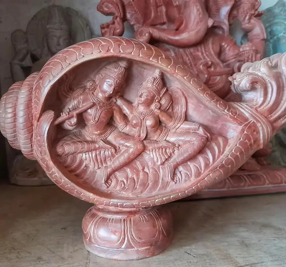 Hand carved stone buddha of outdoor decor thai female buddha sitting sculpture stone carving sculpture