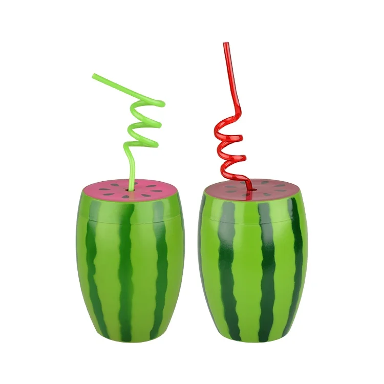 YEKEA wholesale 30oz plastic Fruits shape water cups,party cups,BPA free juice watermelon shape tumbler for party