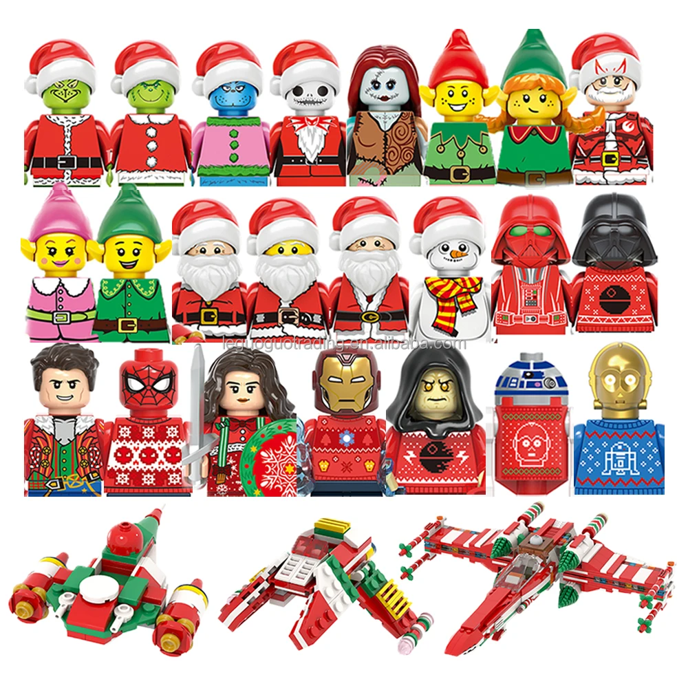 Christmas toy Super hero Space Wars gift spiderman wonder c-3po r2-d2 Building Blocks sets Toys for Kids TV6302-TV6303