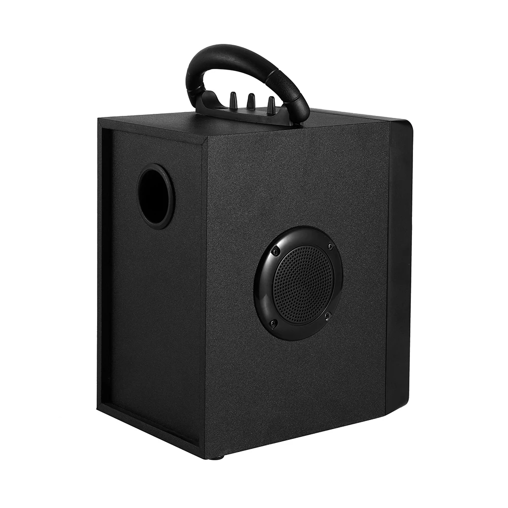 A26 2.1 Channel  Alarm Clock Boombox  Home Wireless Hifi Speaker Karaoke Outdoor Stereo Wooden Subwoofer