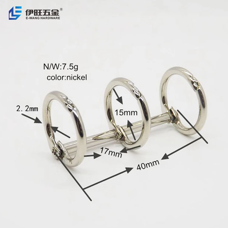 YIWANG Wholesale High Quality Loose leaf A4 3 Ring Binder Calendar Ring For Diary