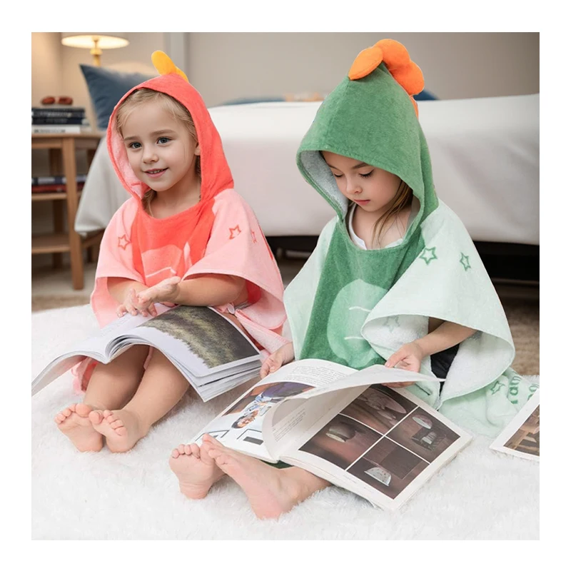 Fashion Custom Design Printing Baby Personalized Gift Cotton Wearable Hooded Cartoon Soft Kids Bath Towel