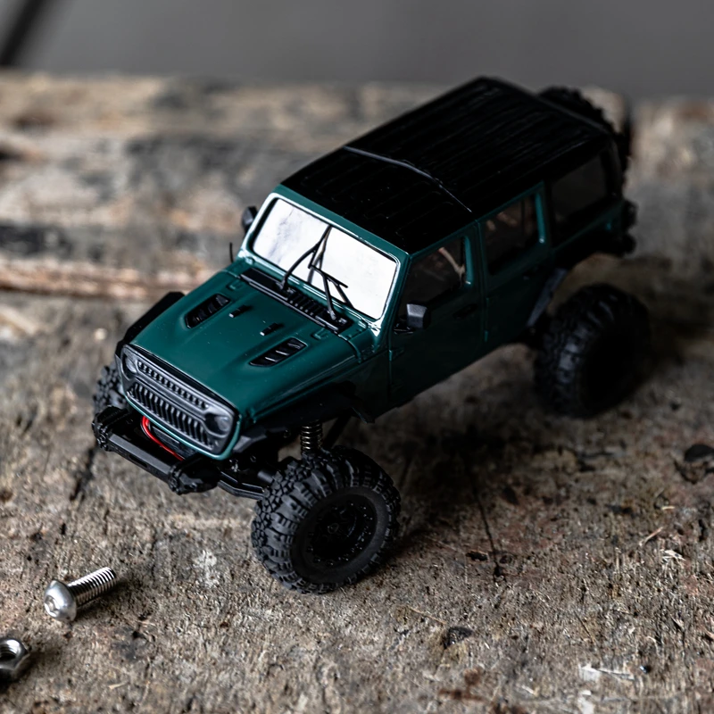 
TOPFIRE 1/24 Lithium Battery Powerful Off Road Armored RC Car for Jeep Wrangler JL 