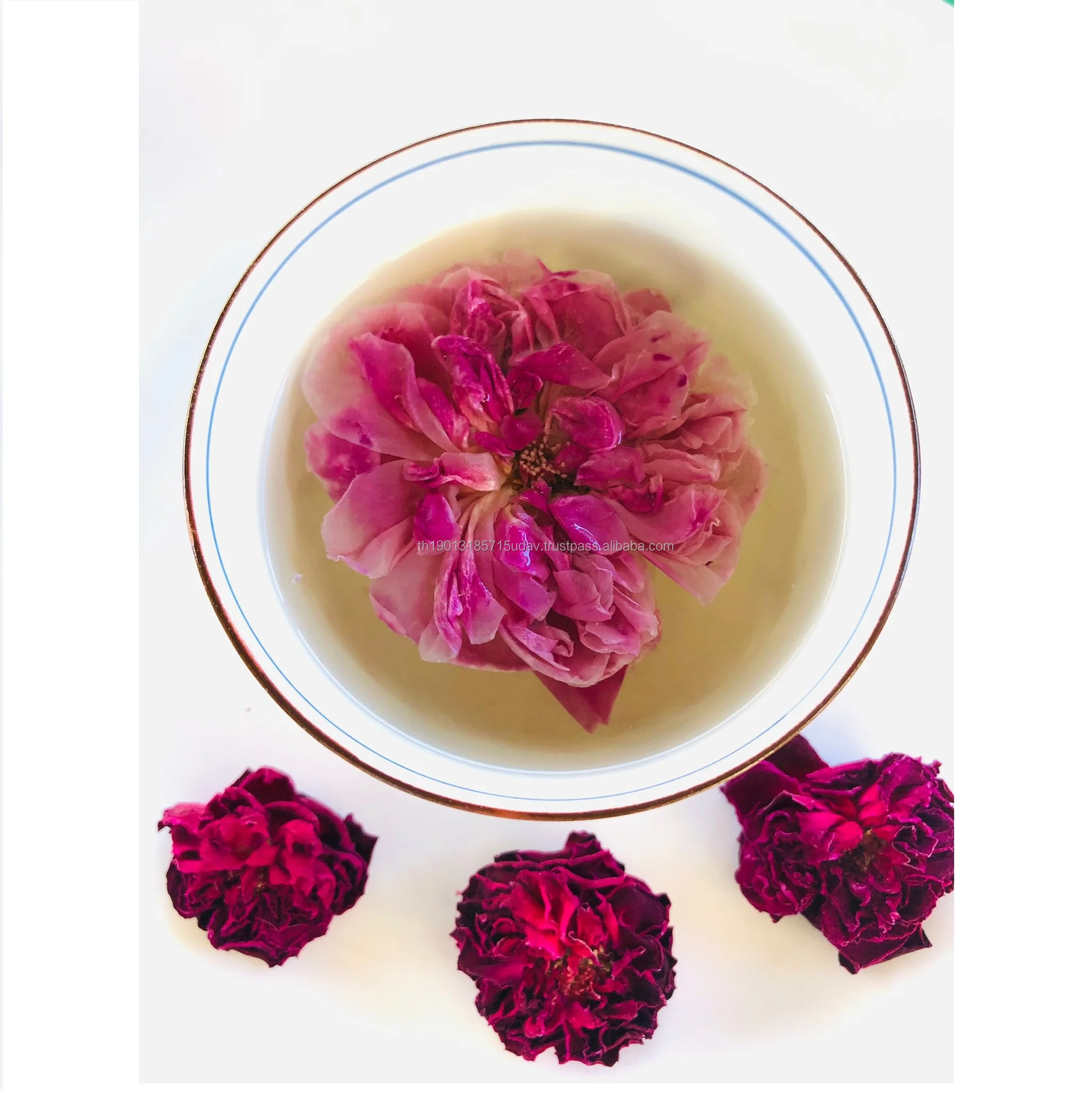 Premium Organic Rose Tea from Thailand Blooming Tea Health Care Relieve Stress Easy Drink