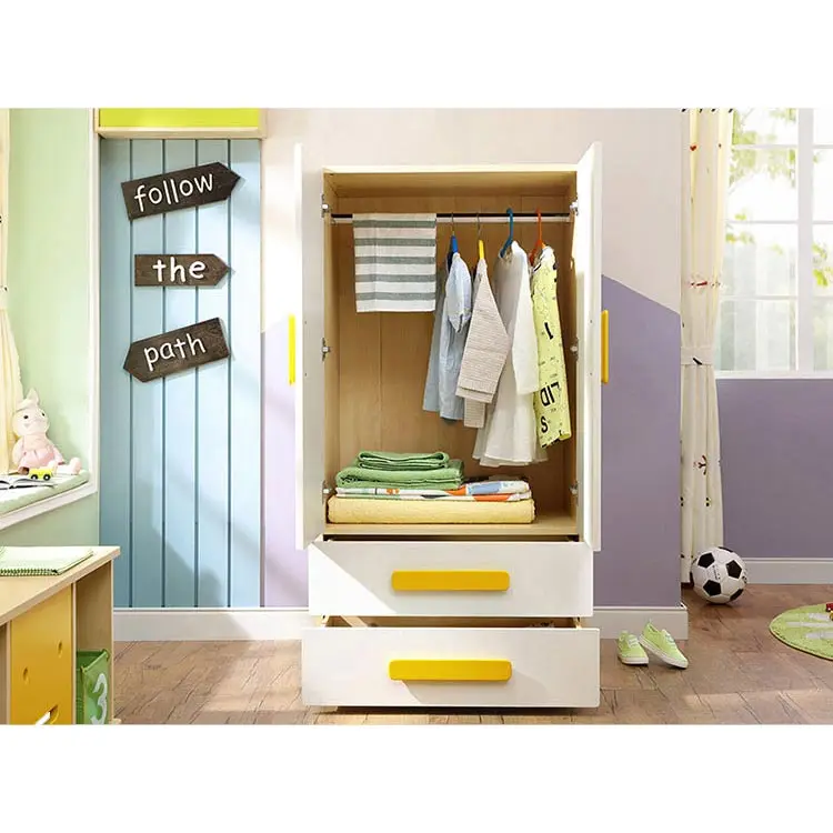 Hot sale high quality modern style simple design storage wooden children wardrobe for bedroom