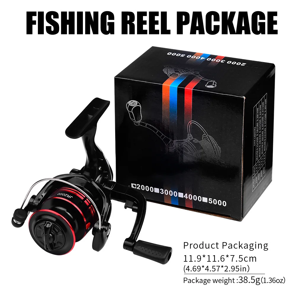JETSHARK Spinning Reel With nylon line 5.2:1 Ratio Left and Right Hand Ultralight Fishing Line spinning fishing reel