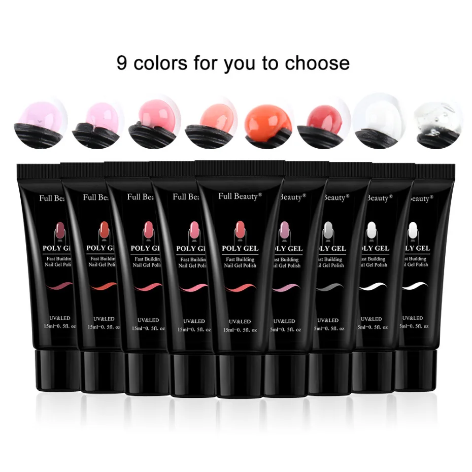 Art Salon Quick Nail Builder Nail Extensions Uv Led Poly Acryl Gel Soak Off Poly Gel Nail Kit Set