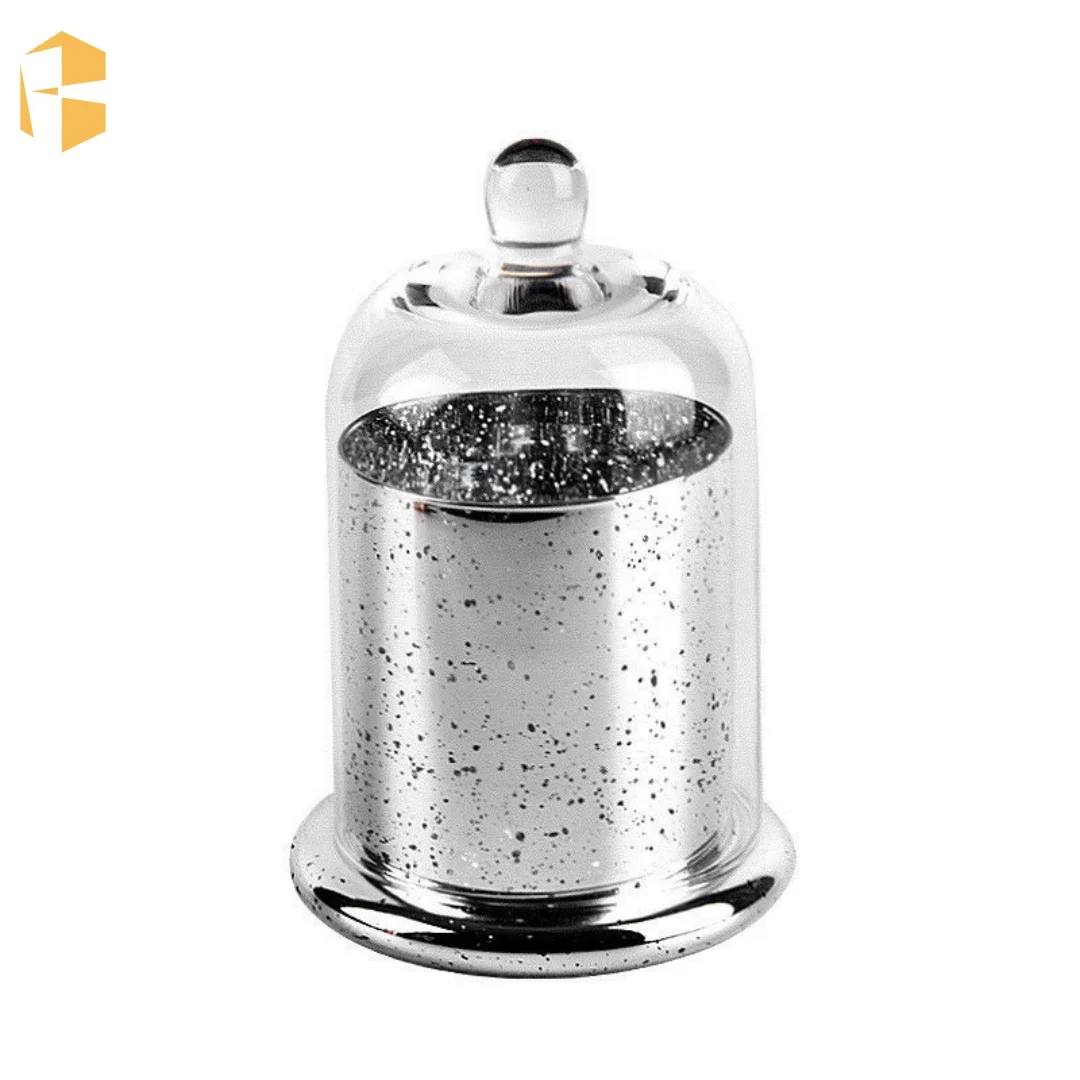 Christmas Holiday Decorative Candle Natural Soy Wax Glass Bell Jar Dome Shape Cover Scented Candle