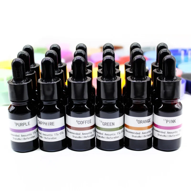 Прямая продажа с фабрики, жидкий пигмент для воска в виде свечи 18 цветов для изготовления свечей своими руками