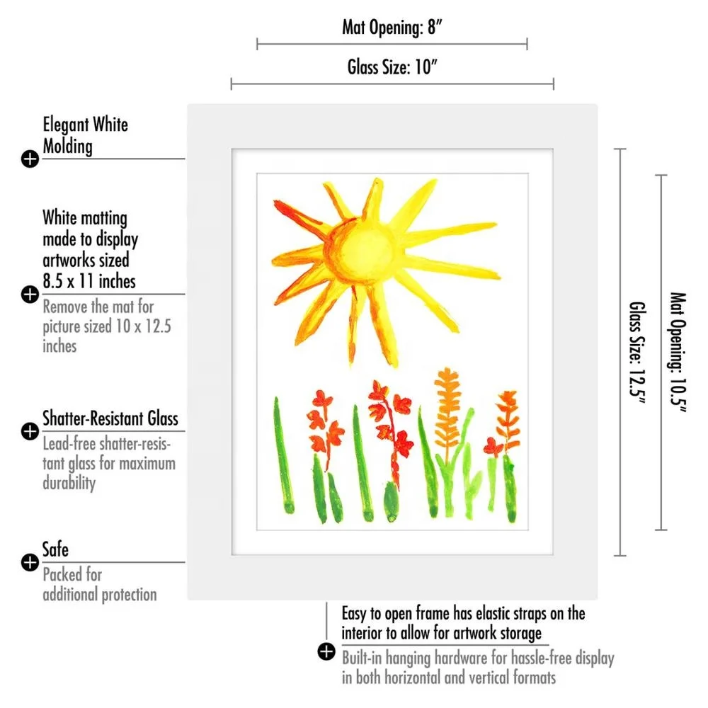 Креативная белая детская фоторамка нового дизайна, рамка из сосновой древесины для детского рисования, Детские художественные Рамки ручной работы