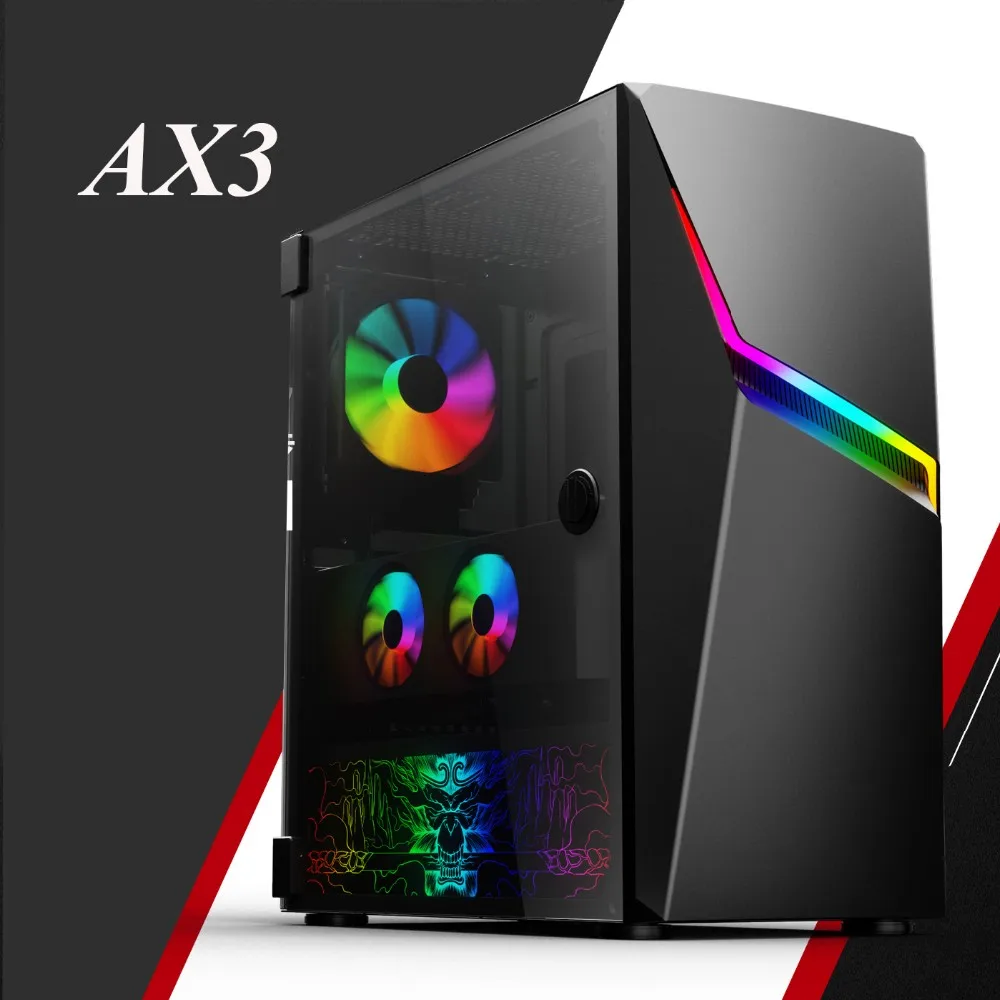 Горячая продажа Half Tower из закаленного стекла ATX ARGB для ПК