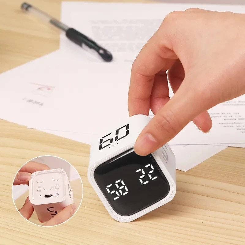 Funny Work Study Kitchen Cooking Cube Timer Stylish Mini Timer No Setup Required Time Management