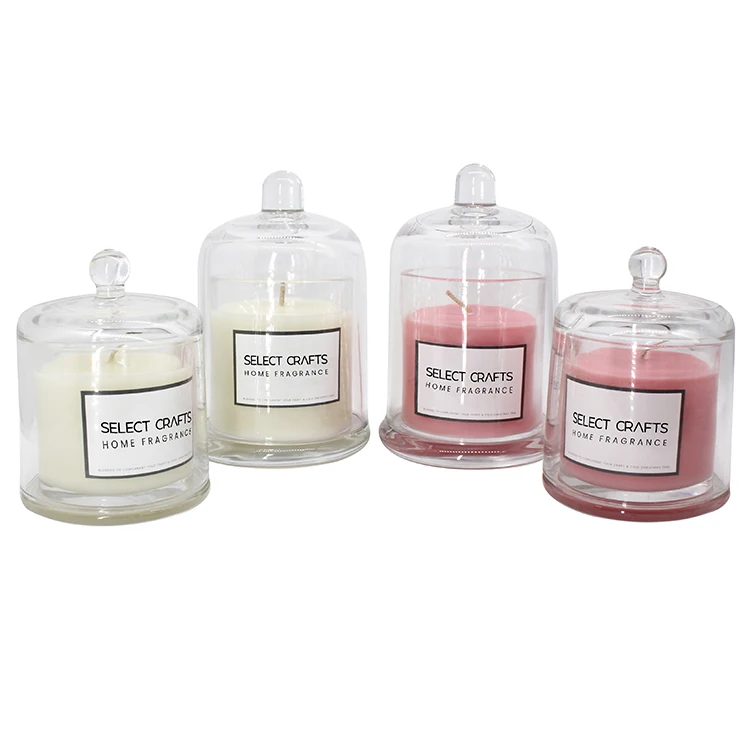 Custom Home Decorative Bell Glass candle for Wedding Birthday Party Dome Scented Candle