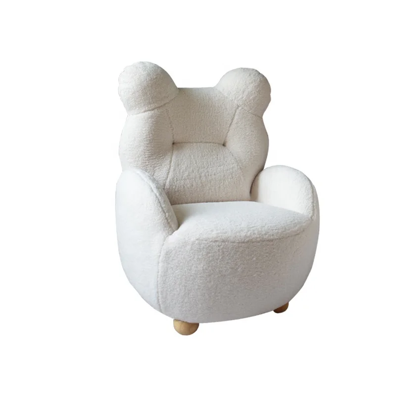
Factory Direct Sale Nordic Design Style Bear Baby Sofa White Kids Chair Living Room Furniture Mini Children Sofa 