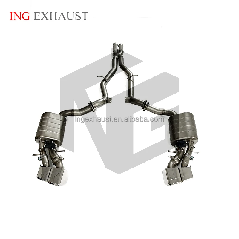 INGNew Trend E63 Exhaust SS304 CATBACK Valve Exhaust For 2011-2016 Mercedes Benz E63 W212 6.2L AMG Exhaust System