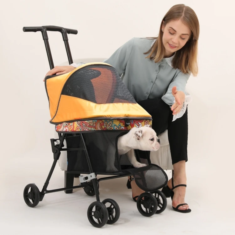 
Wholesale Travel Outdoor Folding Pet Stroller With Aluminum Alloy Frame 