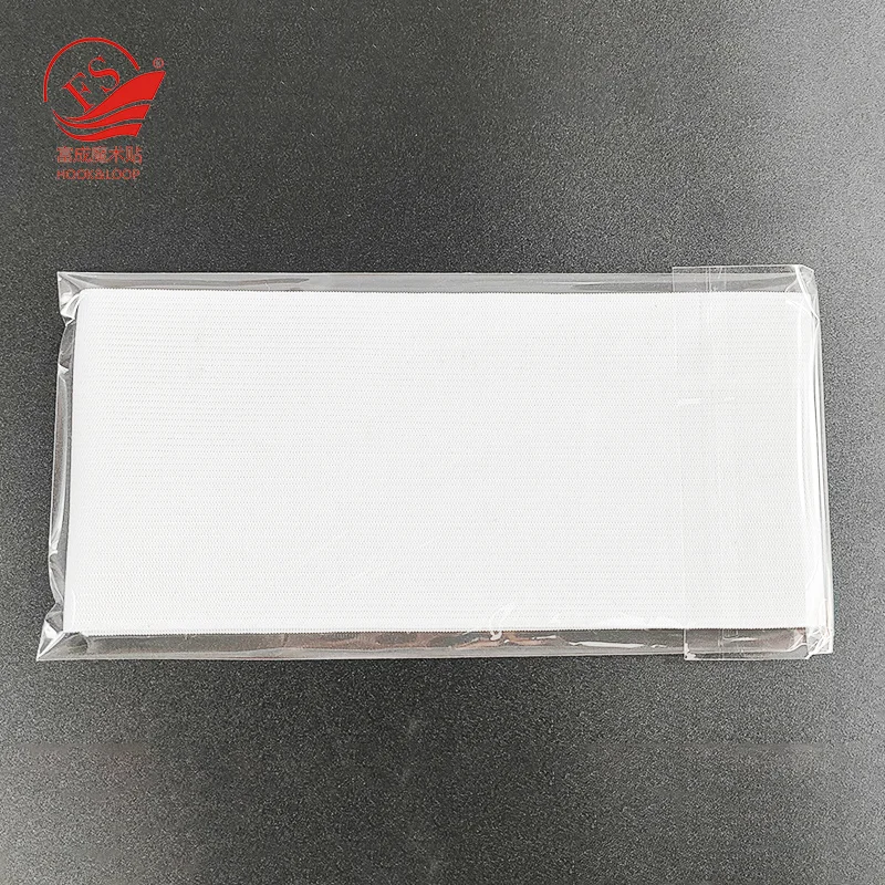 Elastic Hook And Loop Soccer Football   80*320 mm Captain Armband In White Color