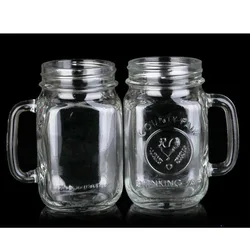 Avertan  drinking glass mason jar  Mexico rooster cup beer mug glass jar handle mason jarwith handles