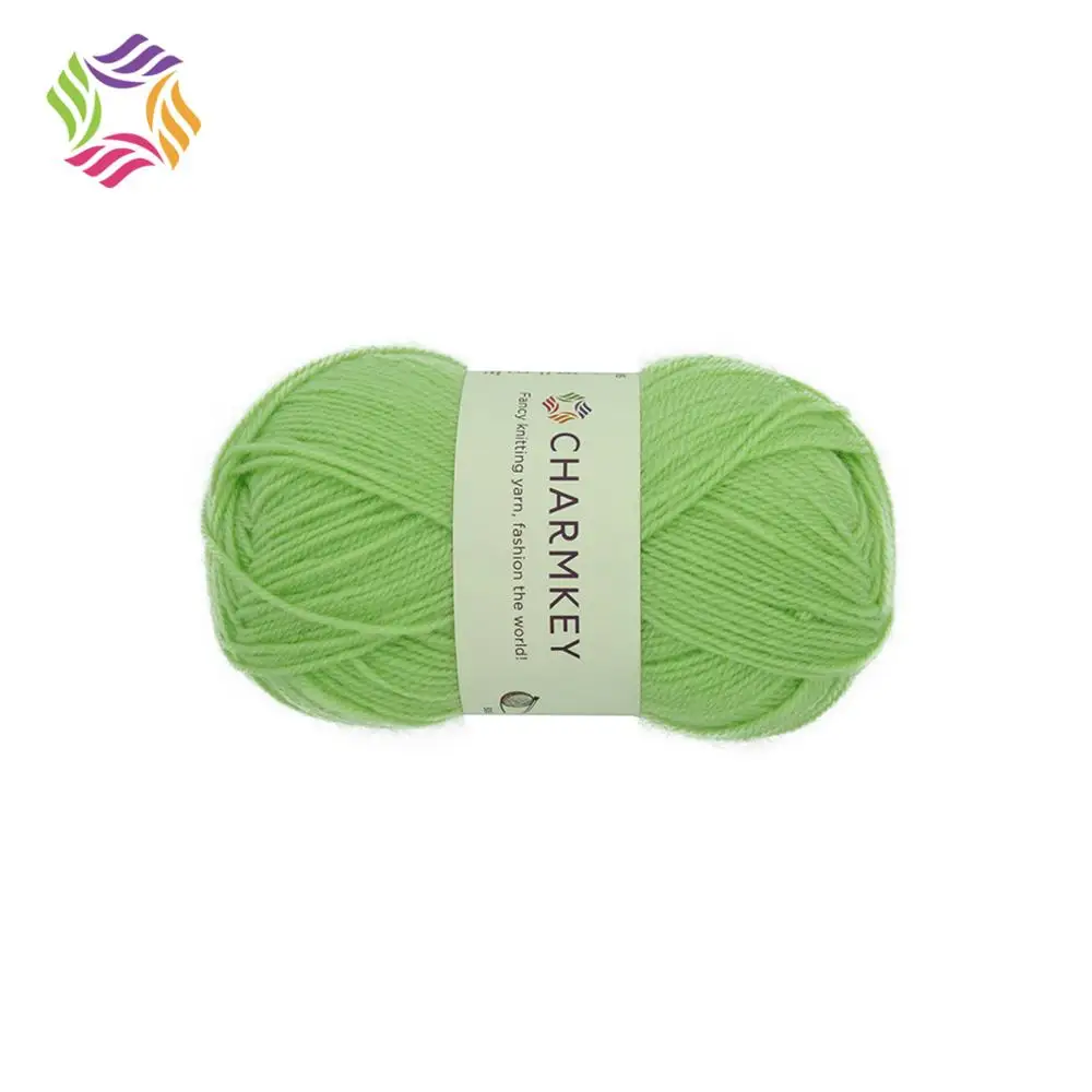 
Charmkey cheap price spun twisted solid 100% polyester dyed yarn for hand knitting baby sweater china manufacturers 