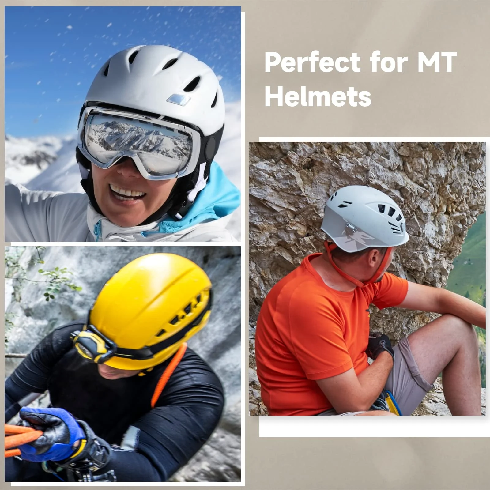 Comfortable Dual Layer Memory Foam Helmet Pad Absorbent Breathable Removable EVA Helmet Padding
