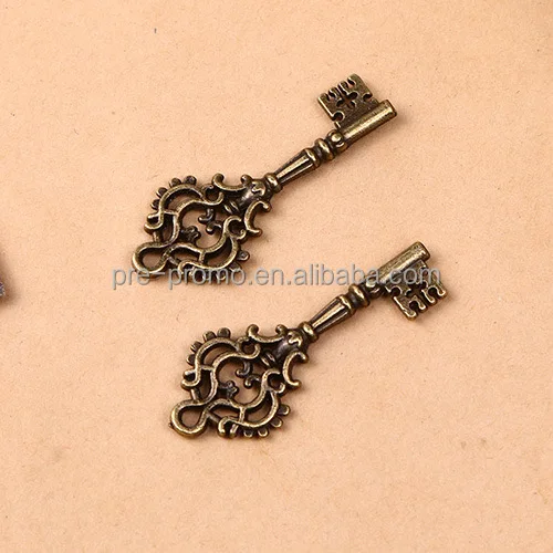 Wholesale Custom DIY Wedding Favors Bronze Antique Decoration Mini Skeleton Key