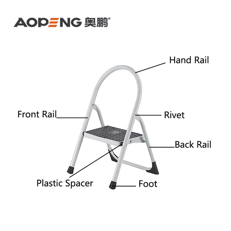 High quality steel step ladder foldable stool for household ladder