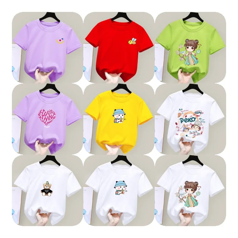 Baby clothing boys and girls summer cotton short sleeved T-shirt 100% cotton cartoon printed baby T-shirt short sleeved