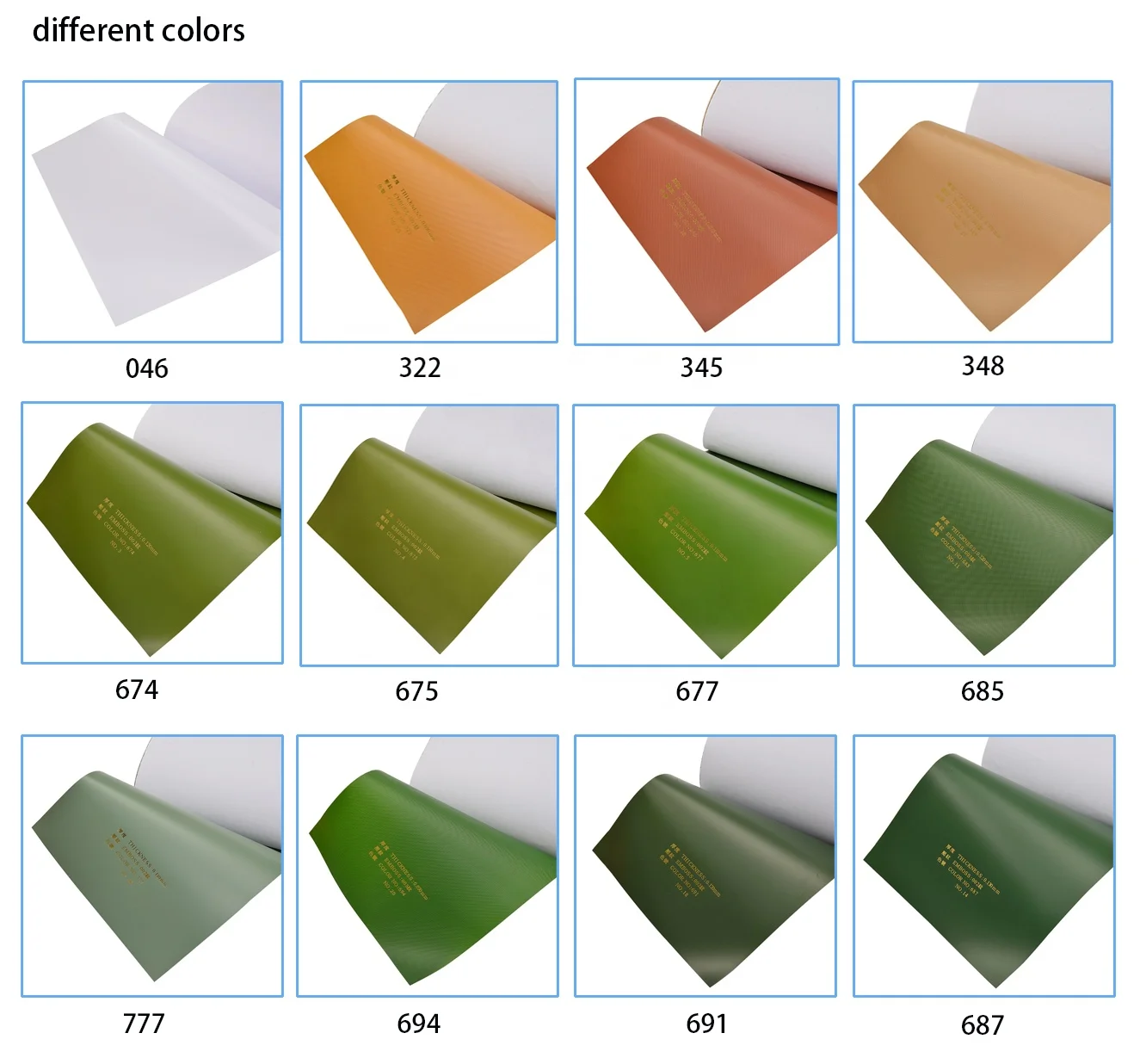 Green Artificial 100 Micron Christmas Tree Leaves Plastic PVC Sheet Film