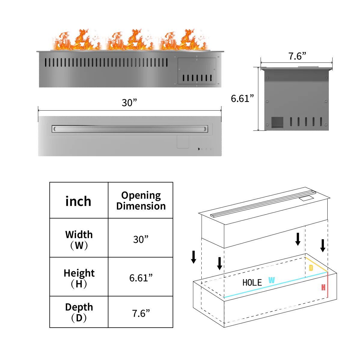 Modern Design Electric Fireplace Smart Burner Bio Ethanol Burner Indoor/Outdoor Freestanding Insert Steel Metal Fireplaces