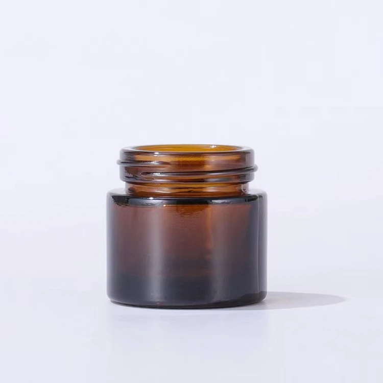  bottle cosmetic empty bottles with wooden cap 5g 10g 30g 50g 100g amber glass