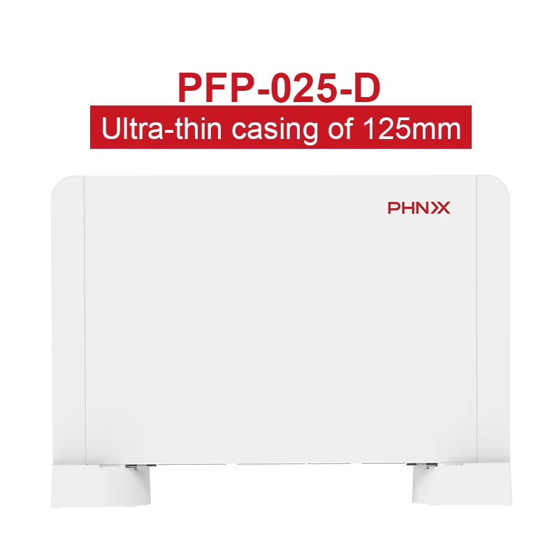 Phnix 125mm Ultra-Thin Water Fan Coil Unit Electric Powered for House Heating & Cooling OEM/ODM Customization for Hotels
