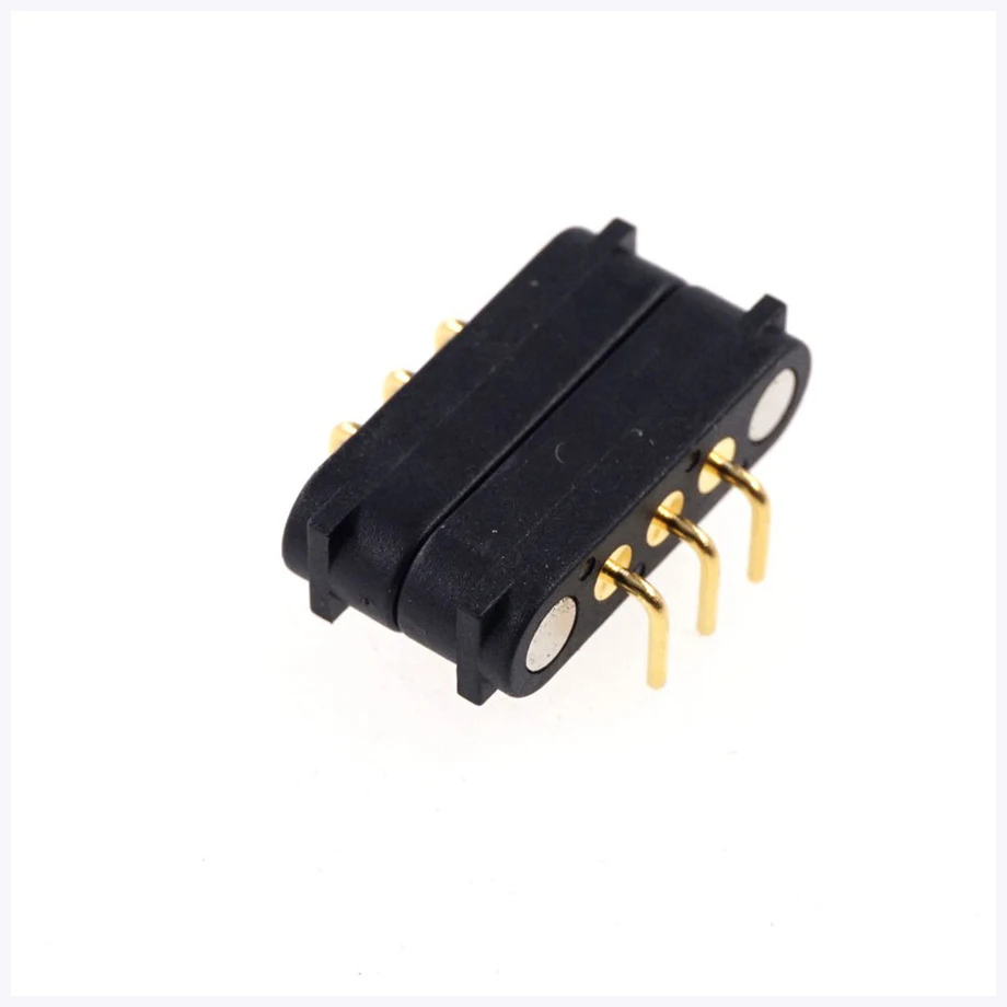2.54mm Pitch High Amp 2A Pogo Pin Connector 3 Pogo Pin Mating USB Cable Magnetic Connector For Intelligent Devices