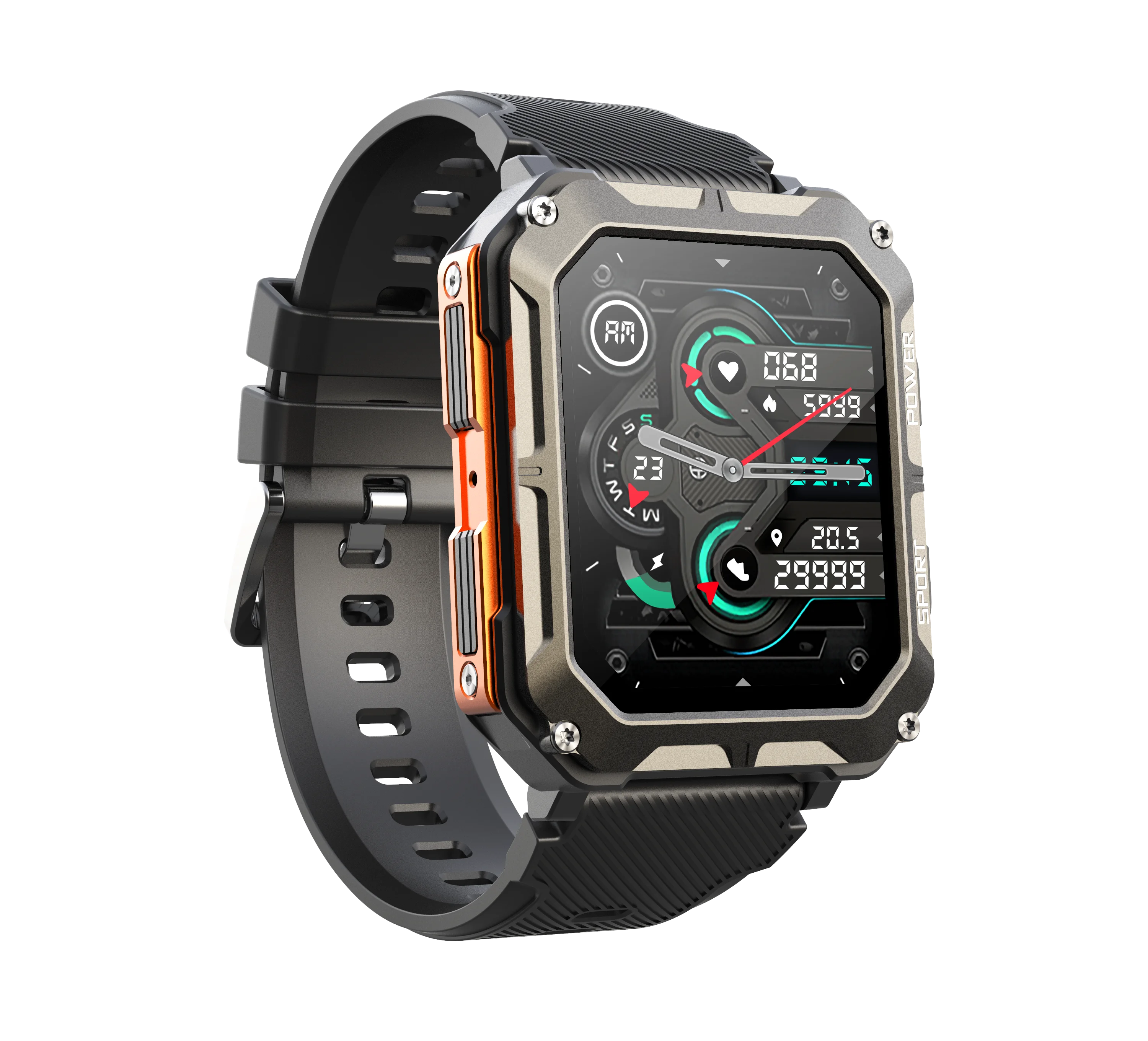 2023 Outdoor Call Smart Watch C20 Pro, Chip RTL8763E 1.83inch Big Display BT Call 128MB Memory Heart Rate Monitoring