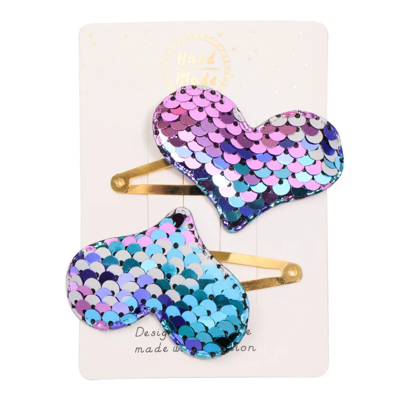
Gradient Korean Hair Clips Accessories Heart Star Crown Kids Barrettes Girls Hair Pins 