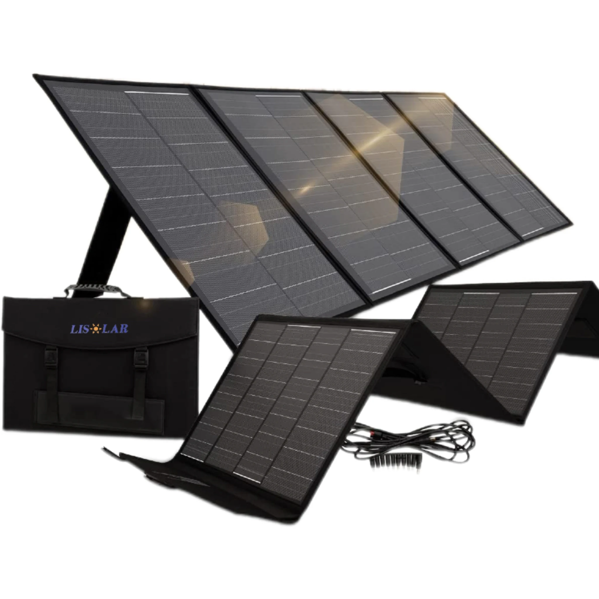 100W  Foldable Solar Panels Charger with imbricated Technology for Portable Power Station Solar Generator and Off-grid Devices