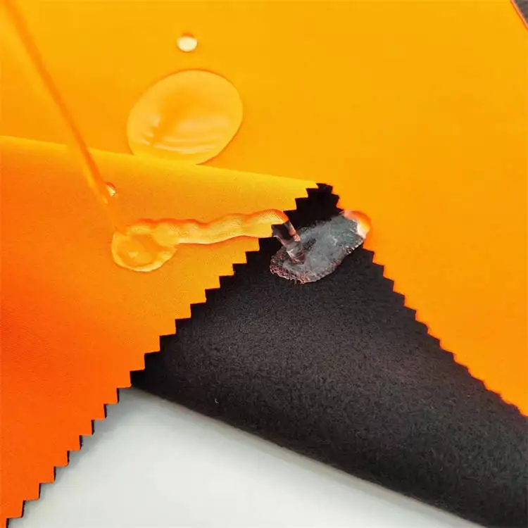100 % polyester soft shell polar  3-layers laminated waterproof 100D 4-stretch fabric for woman clothing