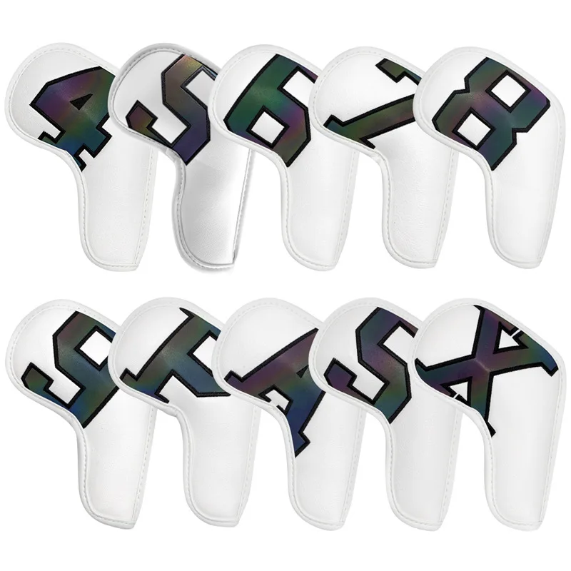 High quality custom PU leather Golf iron Headcover Golf club Covers Golf putter cover