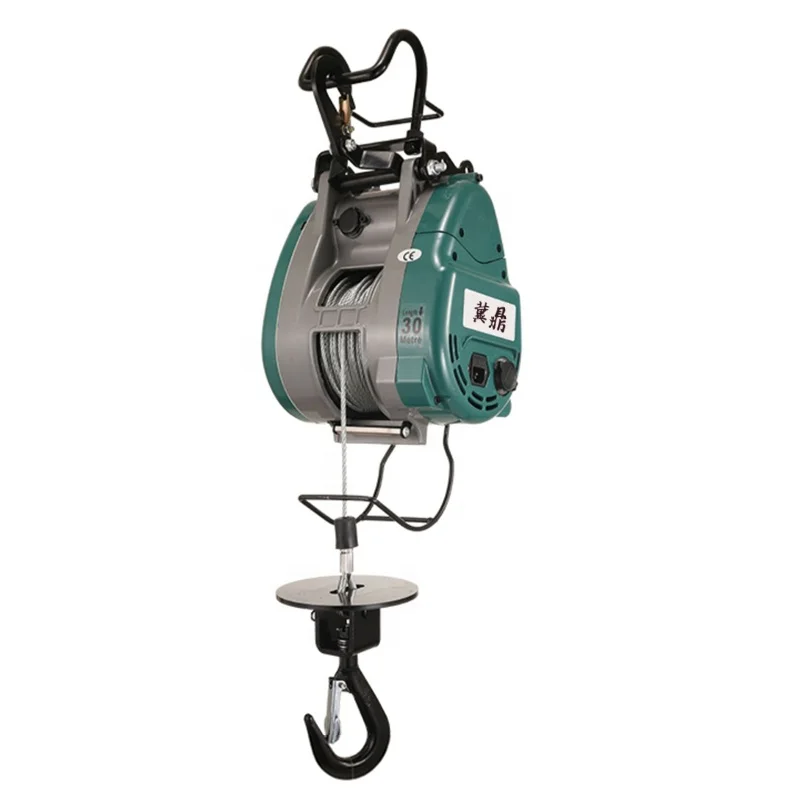 Mini Lift 220v 100kg 300kg 500 Kg Electric Hoist Small Wire Rope Crane Hoist With Remote Control
