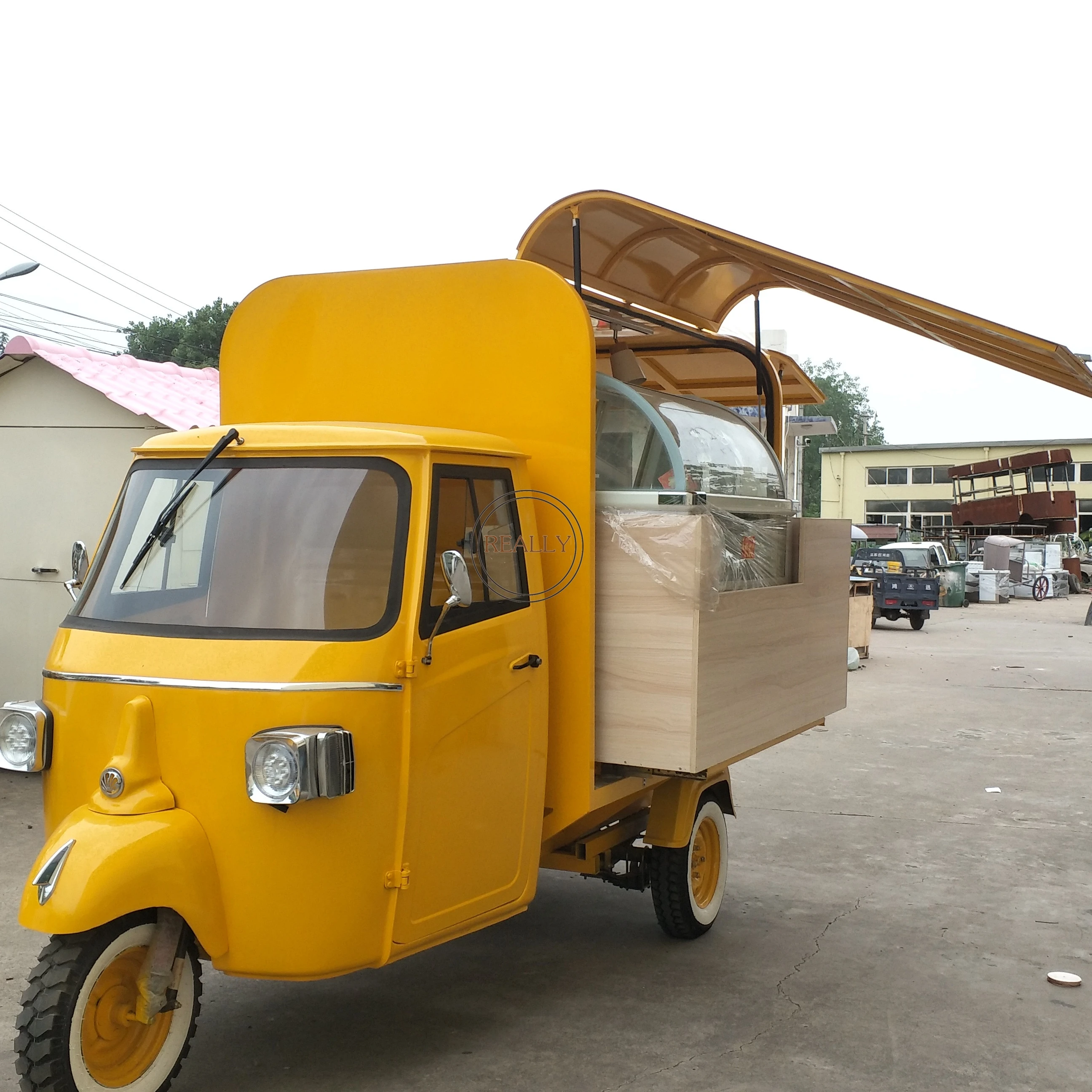 Mobile Electric Tricycle Food Truck 3 Wheel Snack sandwich Vending Cart Customized BBQ Van Kiosk