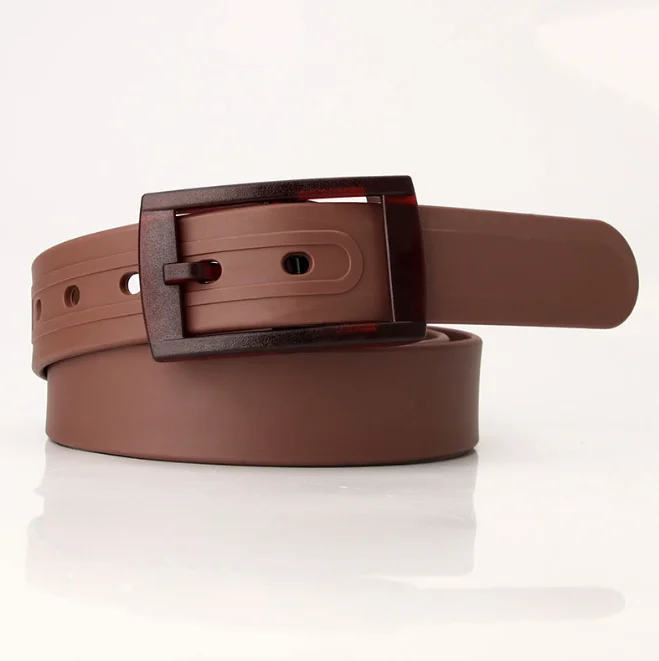 Black and brown silicone belts for man golf belts