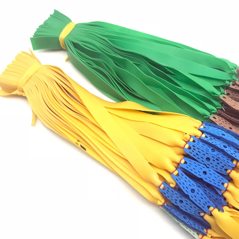 6pcs Slingshot Hunting Flat Rubber Band Thickness 0.5-0.8mm Catapult Natural Latex Flat Elastic Resilient for Shooting