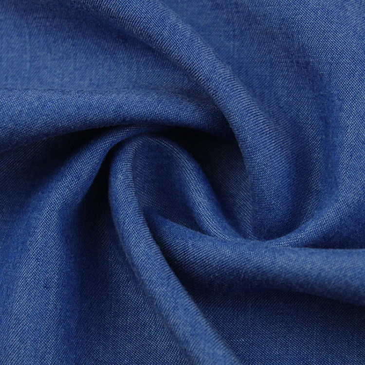 Sutainable Denim 100% Lyocell Denim Fabric for Jeans Yarn Dyed Twill