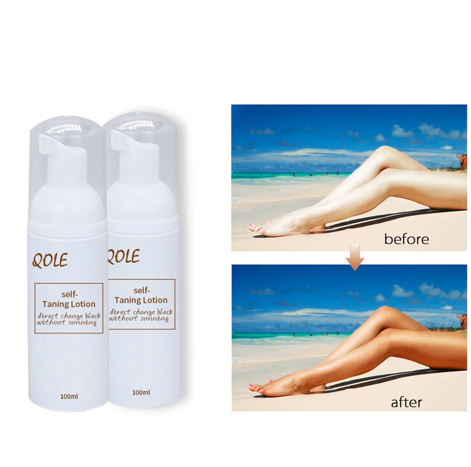 direct change black brown color skin tanning body lotion spray tan system for beauty