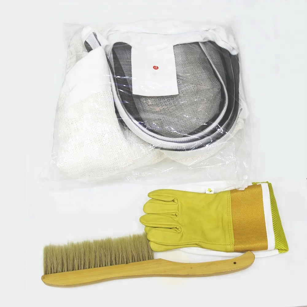 Китайский поставщик пчеловодства, защитный костюм, перчатки и пчелиные щетки, костюмы пчеловодства