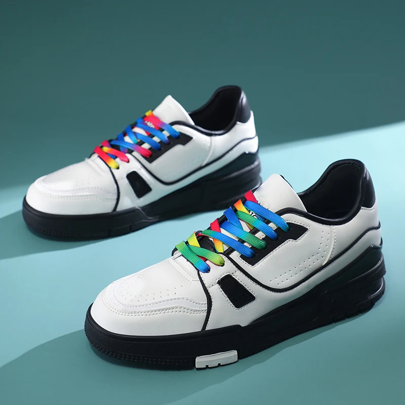 Manufacture High Quality Custom High Low Cut Luxury PU Leather Blank Men Skate Basketball Style Shoes