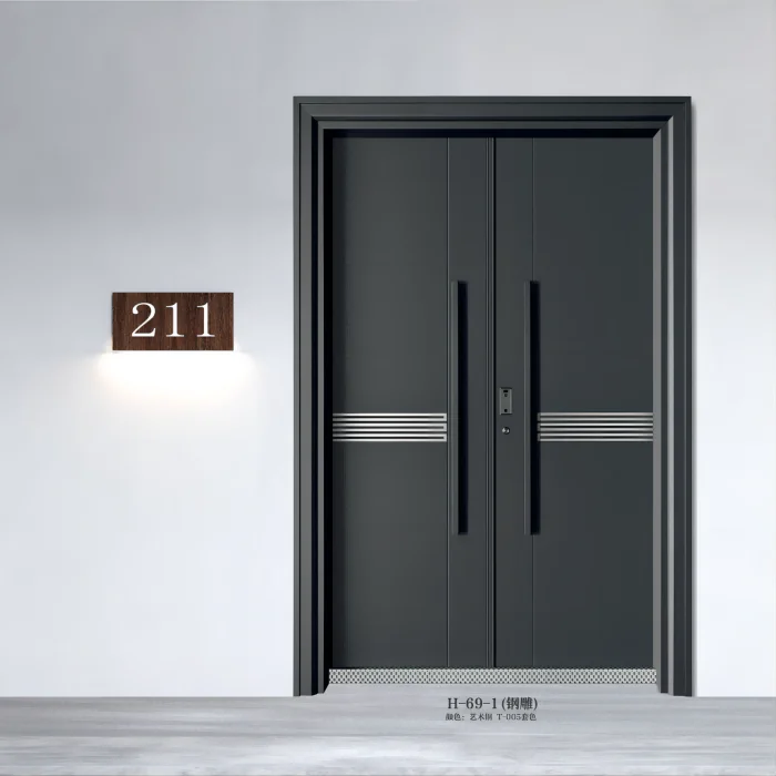 Front Door Security Steel Door Metal Steel Armor Heavy Duty Extended Bolt